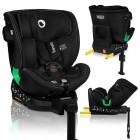 Scaun auto, Lionelo, Harmony i-Size, Rotire 360 grade, Protectie laterala, Cu spatar reglabil in 5 pozitii, Cu tetiera reglabila in 12 pozitii, 0-36 Kg, 40-150 cm, Cu Isofix, Husa din bambus, Conform cu ECE R129, Negru