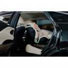 Scaun auto, Lionelo, Harmony i-Size, Rotire 360 grade, Protectie laterala, Cu spatar reglabil in 5 pozitii, Cu tetiera reglabila in 12 pozitii, 0-36 Kg, 40-150 cm, Cu Isofix, Husa din bambus, Conform cu ECE R129, Gri inchis
