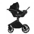 Carucior 3 in 1, Lionelo, Mika Plus, Cadru din aluminiu, Cu landou intarit si salteluta moale, Cu scoica auto testata ADAC, Reversibil, Cu sistem de ventilatie 3D, Cu accesorii, Pana la 22 kg, EN1888-1 EN1888-2 EN1466 ECE R129, Verde