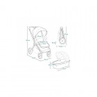 Carucior 2 in 1, Lionelo, Mika Plus, Cadru din aluminiu, Cu landou intarit si salteluta moale, Reversibil, Cu sistem de ventilatie 3D, Cu accesorii, Pana la 22 kg, Conform cu EN1888-1 EN1888-2, EN1466, Verde