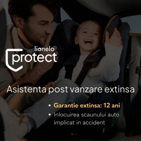 Carucior 3 in 1, Lionelo, Amber Plus, Cadru aluminiu, Cu landou intarit si salteluta moale, Cu scoica auto testata ADAC, Reversibil, Maner ajustabil, Cu accesorii, Cu ventilatie panoramica 3D, Pana la 22 kg, EN1888-1, EN1888-2, EN1466, ECE R129, Gri