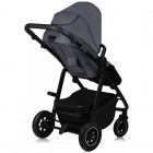 Carucior 3 in 1, Lionelo, Amber Plus, Cadru aluminiu, Cu landou intarit si salteluta moale, Cu scoica auto testata ADAC, Reversibil, Maner ajustabil, Cu accesorii, Cu ventilatie panoramica 3D, Pana la 22 kg, EN1888-1, EN1888-2, EN1466, ECE R129, Gri