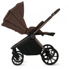 Carucior 3 in 1, Lionelo, Mika Plus, Cadru din aluminiu, Cu landou intarit si salteluta moale, Cu scoica auto testata ADAC, Reversibil, Cu sistem de ventilatie 3D, Cu accesorii, Pana la 22 kg, EN1888-1 EN1888-2 EN1466 ECE R129, Mocha Mousse