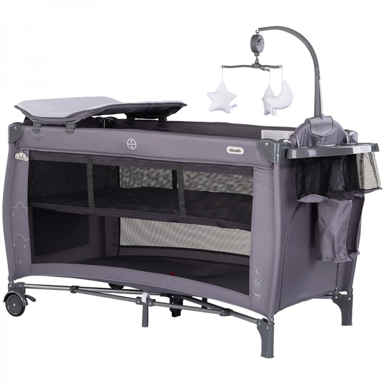 Patut pliabil Chipolino Bella charcoal