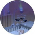 Carusel muzical pentru patut cu proiector Chipolino Planes