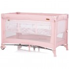 Patut pliabil Chipolino Glory cu laterala culisanta pink marshmallow