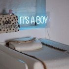 Caseta luminoasa Neon Childhome 30x15 cm, Albastru