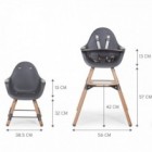 Scaun de masa reglabil in inaltime Childhome Evolu 2 Natural Antracit