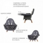 Scaun de masa reglabil in inaltime Childhome Evolu 2 Natural Antracit