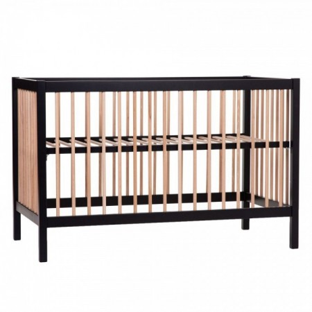Patut Childhome Cot 97 Fag 60x120 cm, Natural Negru