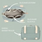 Geanta de infasat Beaba Paris Pearl Grey