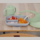 Set de masa silicon Beaba Essentials Grey Sage Green