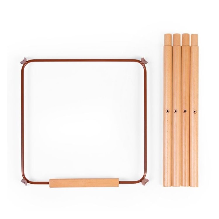 Set picioare cu suport pentru scaun de masa Childhome Evolu Natural Ruginiu