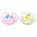 Set 2 suzete Philips-Avent, SCF169/36, clasice ortodontice, 0-6 luni, delfini/steluta mare