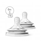 Tetina Natural Philips-Avent SCF040/27, cu debit ultra-lent, 0luni+, fara BPA, 2 buc