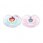 Set 2 suzete ortodontice din silicon 0-6 luni Philips Avent Classic SCF169/43, Roz/Verde