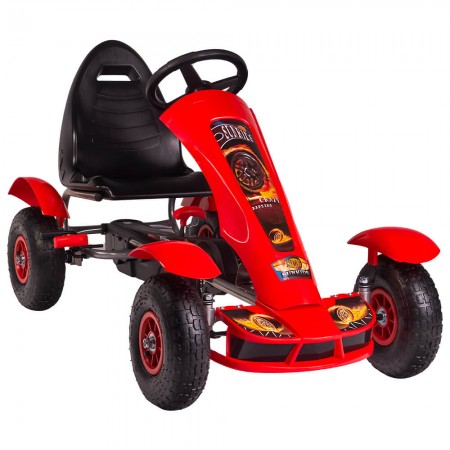 Kart cu pedale F618 Air negru Kidscare