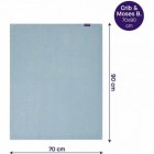 Paturica din bumbac 70 x 90 cm- Bleu Clevamama 3451