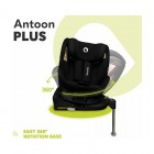 Scaun auto copii Lionelo Antoon Plus i-Size, 0-18 kg, rotire 360, Isofix, Negru