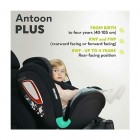 Scaun auto copii Lionelo Antoon Plus i-Size, 0-18 kg, rotire 360, Isofix, Negru