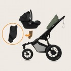 Carucior sport, Lionelo, Azura, Cu 3 roti, Cu baldachin XXL impermeabil, Pliere compacta, Pana la 22 kg, 6-48 luni, Conform cu standardele europene de securitate EN1888-1 si EN1888-2, Verde