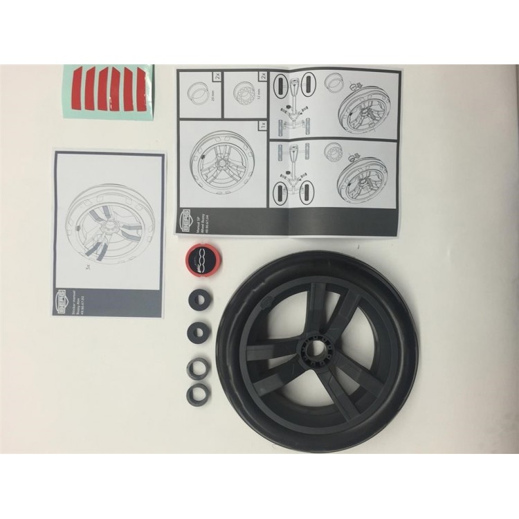 Roata neagra9x2 Buzzy Fiat 500