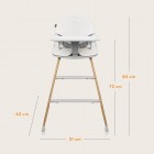 Scaun de masa 2 in 1 Lionelo Dalia, Grey Stone Natural, tavita detasabila, 6 luni+, 60 kg