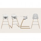 Scaun de masa 2 in 1 Lionelo Dalia, Grey Stone Natural, tavita detasabila, 6 luni+, 60 kg