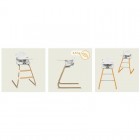 Scaun de masa 2 in 1 Lionelo Dalia, Grey Stone Natural, tavita detasabila, 6 luni+, 60 kg