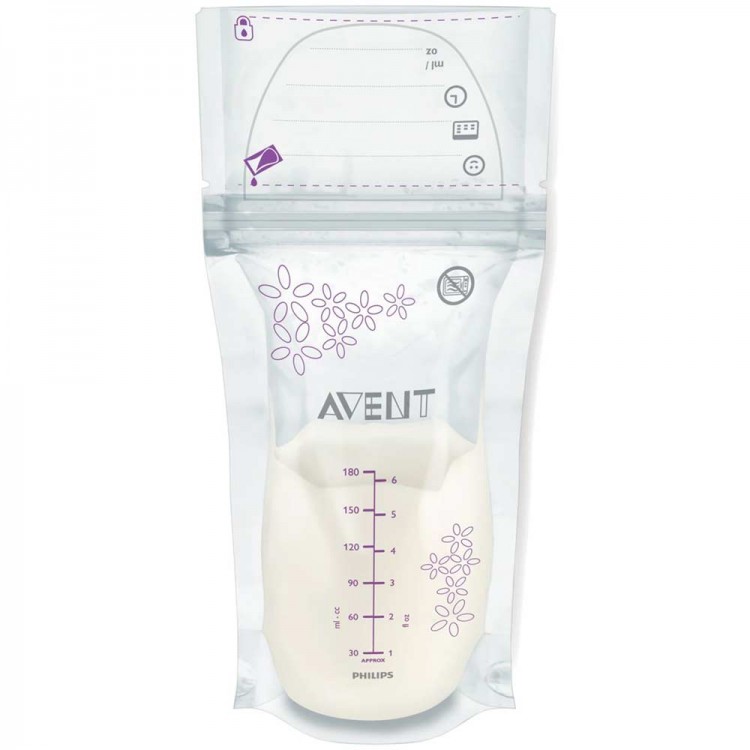 Set 25 pungi pentru depozitarea laptelui matern PHILIPS AVENT SCF603/25