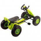 Kart cu pedale si roti gonflabile Driver Kidscare Verde