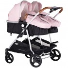 Carucior gemeni Chipolino Duo Smart 2 in 1 pink marshmallow