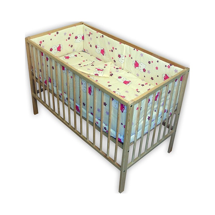 Lenjerie patut Hubners Kitty Floricele 5 piese crem