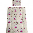 Lenjerie patut Hubners Kitty Floricele 5 piese crem
