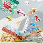 Carte educativa Montessori cu multiple activitati pentru copii mici cu stickere reutilizabile KidsCare