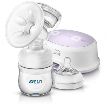 Product image Pompa de san electrica Philips Avent Comfort SCF332/01 cu Biberon si tetina Natural incluse