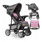 Carucior sport Lionelo Emma Plus Pink Scandi cu tavita, 2 suporturi pahar, geanta