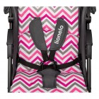 Carucior sport Lionelo Emma Plus Pink Scandi cu tavita, 2 suporturi pahar, geanta