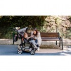 Carucior sport Lionelo Emma Plus Pink Scandi cu tavita, 2 suporturi pahar, geanta