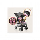 Carucior sport Lionelo Emma Plus Pink Scandi cu tavita, 2 suporturi pahar, geanta