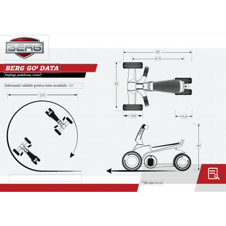 Kart BERG GO 2 SparX Galben