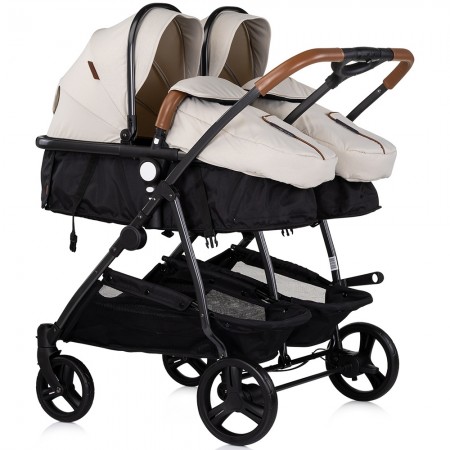 Carucior gemeni Chipolino Duo Smart 3 in 1 biscotta