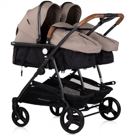 Carucior gemeni Chipolino Duo Smart 3 in 1 tiramisu