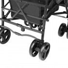 Carucior sport, Lionelo, Elia, Cu plasa de tantari, Suport de picioare reglabil, Spatar ajustabil in 4 pozitii, Capotina XXL, Pliere tip umbrela, Capacitate 15 kg, 6 luni+, EN 1888, Gri