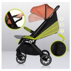 Carucior sport Lionelo Cloe, maro, pliabil cu o singura mana, roti EVA, pana la 22 kg
