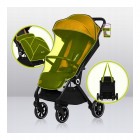Carucior sport Lionelo Cloe, maro, pliabil cu o singura mana, roti EVA, pana la 22 kg
