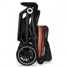 Carucior sport Lionelo Cloe, maro, pliabil cu o singura mana, roti EVA, pana la 22 kg