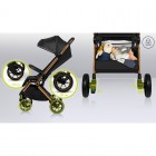 Carucior sport Lionelo Cloe, maro, pliabil cu o singura mana, roti EVA, pana la 22 kg