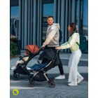 Carucior sport Lionelo Cloe, maro, pliabil cu o singura mana, roti EVA, pana la 22 kg