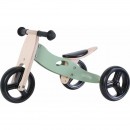 Bicicleta/tricicleta fara pedale, Free2Move, Din lemn, 2 in 1, Functie de bicicleta echilibru, Scaun reglabil, Roti ajustabile, Manere antiderapante, Varsta 1-3 ani, Conform cu standardele europene EN71-1:2018, EN71-2:2020, EN71-3:2021, Mint